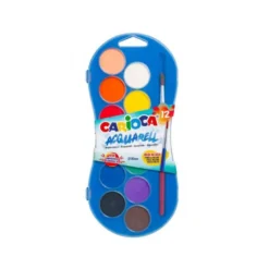 ACUARELA CARIOCA 12 COLORES CON PINCEL ESTUCHE DE PLASTICO