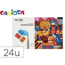 ACUARELA CARIOCA PLUS CAJA DE 24 UNIDADES COLORES SURTIDOS