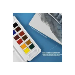 Acuarela Daler Rowney Aquafine Travel Set con pincel Caja de 12 colores