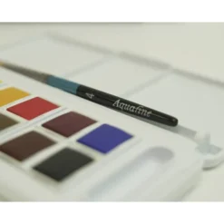 Acuarela Daler Rowney Aquafine Travel Set con pincel Caja de 12 colores