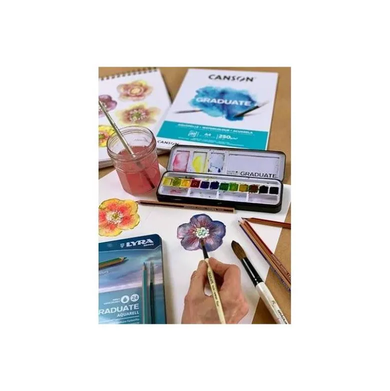 ACUARELA DALER ROWNEY GRADUATE CAJA METAL DE 12 UNIDADES COLORES SURTIDOS