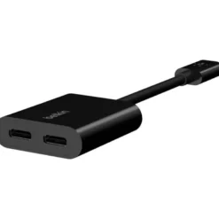 ADAPTADOR BELKIN F7U081BTBLK USB-C DE AUDIO Y CARGA COLOR NEGRO