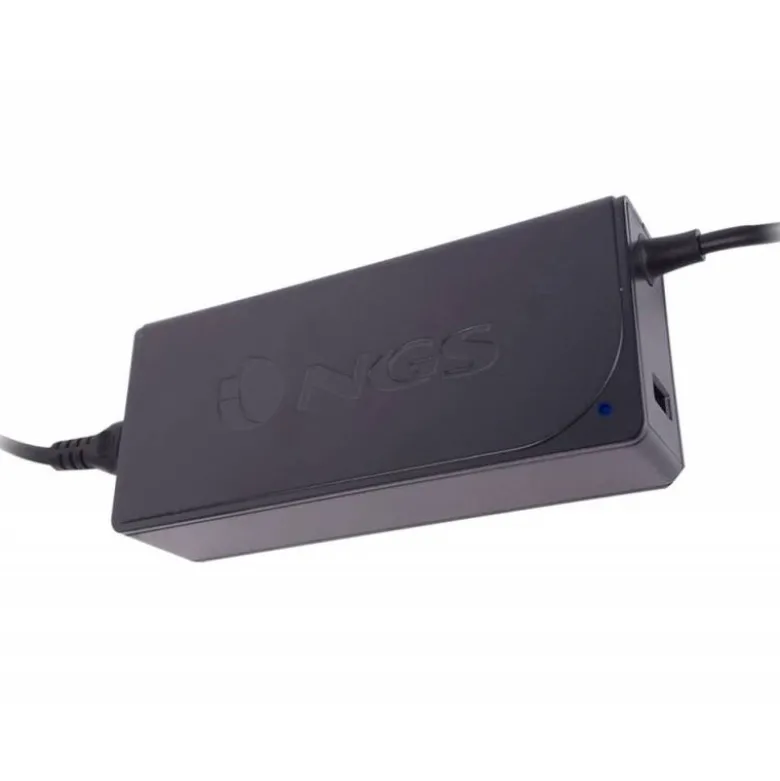 ADAPTADOR DE CORRIENTE NGS AUTOMATIC 90W CON 9 ADAPTADORES Y SALIDA USB 2A