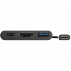 ADAPTADOR TRUST DALYX 3 EN 1 MULTIPUERTO USB-C / USB-A USB-C HDMI 2.0 COLOR ALUMINIO