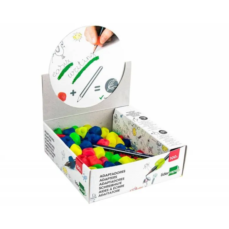 Adaptador marca Liderpapel lapiz Stetro. Caja de 100 unidades