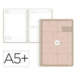 AGENDA ESCOLAR ANTARTIK 26-27 ESPIRAL ESSENTIALS DIA PAGINA A5+ BILINGUE 80G PAPEL FSC BEIS