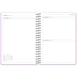 AGENDA ESCOLAR ANTARTIK 26-27 ESPIRAL PACK AND GO DIA PAGINAA5+ BILINGÜE 80G PAPEL FSC MORADO