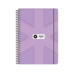 AGENDA ESCOLAR ANTARTIK 26-27 ESPIRAL PACK AND GO DIA PAGINAA5+ BILINGÜE 80G PAPEL FSC MORADO