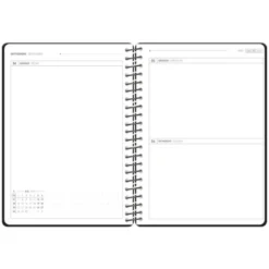 AGENDA ESCOLAR ANTARTIK 26-27 ESPIRAL PACK AND GO DIA PAGINA A5+ BILINGUE 80G PAPEL FSC NEGRO