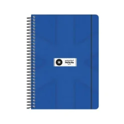 AGENDA ESCOLAR ANTARTIK 26-27 ESPIRAL PACK AND GO DIA PAGINAA5+ BILINGÜE 80G PAPEL FSC AZUL MARINO