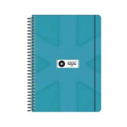 AGENDA ESCOLAR ANTARTIK 26-27 ESPIRAL PACK AND GO DIA PAGINAA5+ BILINGÜE 80G PAPEL FSC TURQUESA