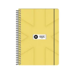 AGENDA ESCOLAR ANTARTIK 26-27 ESPIRAL PACK AND GO DIA PAGINAA5+ BILINGÜE 80G PAPEL FSC AMARILLO