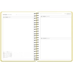 AGENDA ESCOLAR ANTARTIK 26-27 ESPIRAL PACK AND GO DIA PAGINAA5+ BILINGÜE 80G PAPEL FSC AMARILLO