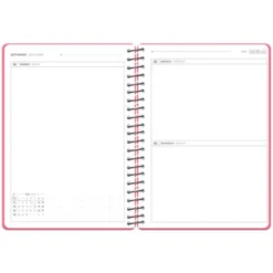 AGENDA ESCOLAR ANTARTIK 26-27 ESPIRAL PACK AND GO DIA PAGINAA5+ BILINGÜE 80G PAPEL FSC ROSA CORAL