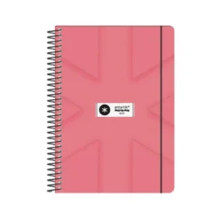 AGENDA ESCOLAR ANTARTIK 26-27 ESPIRAL PACK AND GO DIA PAGINAA5+ BILINGÜE 80G PAPEL FSC ROSA CORAL