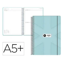 AGENDA ESCOLAR ANTARTIK 26-27 ESPIRAL PACK AND GO DIA PAGINAA5+ BILINGÜE 80G PAPEL FSC MENTA