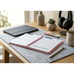 AGENDA ESCOLAR LIDERPAPEL 26-27 ESPIRAL BASIC DIA PAGINA A5 BILINGUE 70G PAPEL FSC ROSA