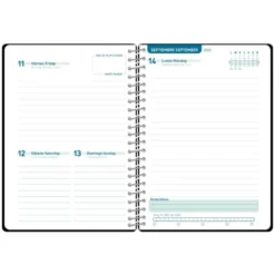 AGENDA ESCOLAR LIDERPAPEL 26-27 ESPIRAL BASIC DIA PAGINA A5 BILINGUE 70G PAPEL FSC NEGRO