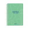 AGENDA ESCOLAR LIDERPAPEL 26-27 ESPIRAL CLASSIC SEMANA VISTA A5 BILINGUE 70G PAPEL FSC VERDE