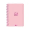 AGENDA ESCOLAR LIDERPAPEL 26-27 ESPIRAL BASIC 2 DIAS PAGINA A5 BILINGUE 70G PAPEL FSC ROSA