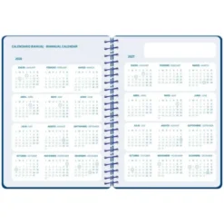 AGENDA ESCOLAR LIDERPAPEL 26-27 ESPIRAL CLASSIC SEMANA VISTA A5 BILINGUE 70G PAPEL FSC AZUL MARINO