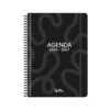 AGENDA ESCOLAR LIDERPAPEL 26-27 ESPIRAL CLASSIC 2 DIAS PAGINA A5 BILINGUE 70G PAPEL FSC NEGRO