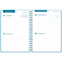 AGENDA ESCOLAR LIDERPAPEL 26-27 ESPIRAL CLASSIC 2 DIAS PAGINA A5 BILINGUE 70G PAPEL FSC AZUL