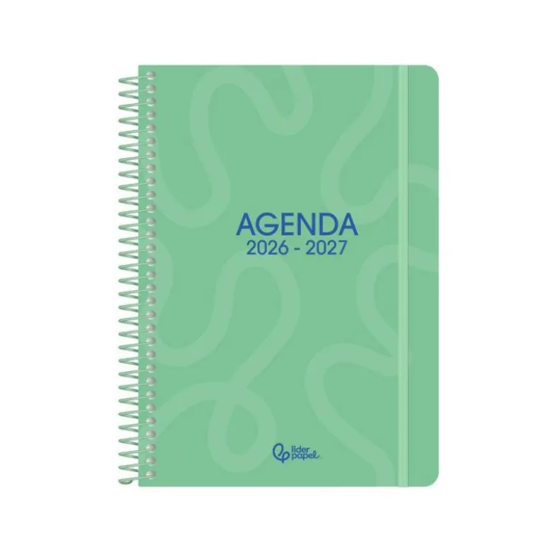 AGENDA ESCOLAR LIDERPAPEL 26-27 ESPIRAL CLASSIC DISEÑOS SURTIDOS BILINGÜE 70G PAPEL FSC EXPOSITOR 16 UNIDADES