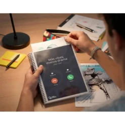 AGENDA ESCOLAR LIDERPAPEL 26-27 ESPIRAL PERSONALIZABLE DIA PAGINA A5 BILINGUE 70G PAPEL FSC