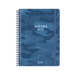 AGENDA ESCOLAR LIDERPAPEL 26-27 ESPIRAL MILITARY DISEÑOSSURTIDOS BILINGÜE 80G PAPEL FSC EXPOSITOR 12 UNIDADES