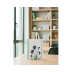 AGENDA ESCOLAR LIDERPAPEL 26-27 ESPIRAL FLOWERS SEMANA VISTA A6+ BILINGUE 80G PAPEL FSC BLANCO