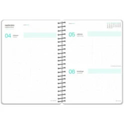 AGENDA ESCOLAR LIDERPAPEL 26-27 ESPIRAL ORIENTAL DIA PAGINA A6+ BILINGUE 80G PAPEL FSC FIDEOS
