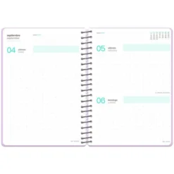 AGENDA ESCOLAR LIDERPAPEL 26-27 ESPIRAL ORIENTAL DIA PAGINA A6+ BILINGUE 80G PAPEL FSC SACAPUNTAS