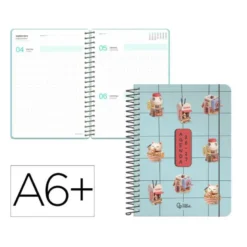 AGENDA ESCOLAR LIDERPAPEL 26-27 ESPIRAL ORIENTAL DIA PAGINA A6+ BILINGUE 80G PAPEL FSC MIX