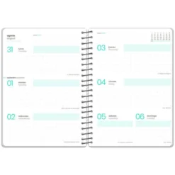 AGENDA ESCOLAR LIDERPAPEL 26-27 ESPIRAL ORIENTAL SEMANA VISTA A6+ BILINGUE 80G PAPEL FSC FIDEOS