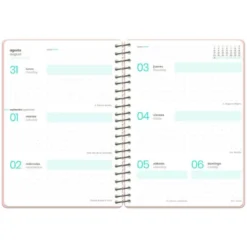 AGENDA ESCOLAR LIDERPAPEL 26-27 ESPIRAL ORIENTAL DISEÑOS SURTIDOS BILINGÜE 80 G PAPEL FSC EXPOSITOR 8 UNIDADES