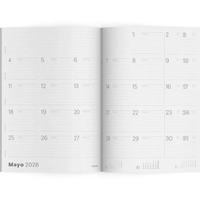 AGENDA G MES VISTA ADDITIO PLANIFICADOR 16 MESES 19,5X28,5 CM COLORES SURTIDOS