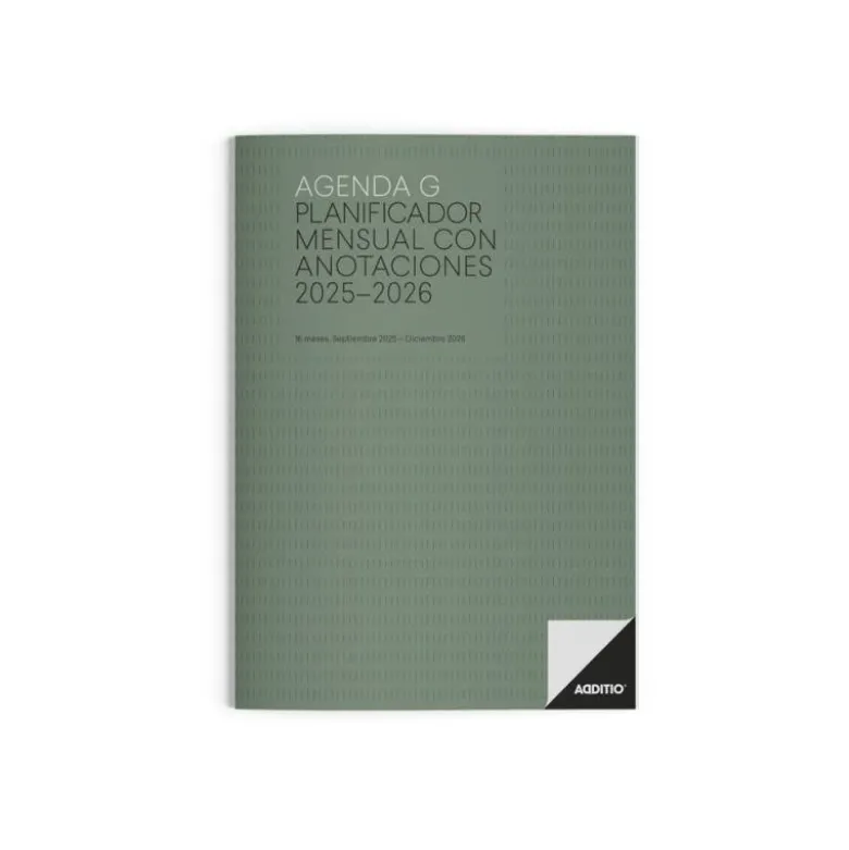 AGENDA G MES VISTA ADDITIO PLANIFICADOR 16 MESES 19,5X28,5 CM COLORES SURTIDOS