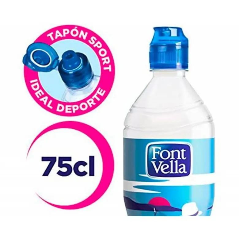 AGUA MINERAL NATURAL FONT VELLA BOTELLA DE 75 CL
