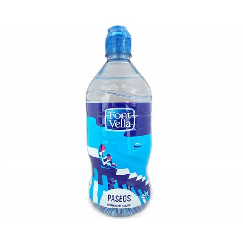 AGUA MINERAL NATURAL FONT VELLA BOTELLA DE 75 CL
