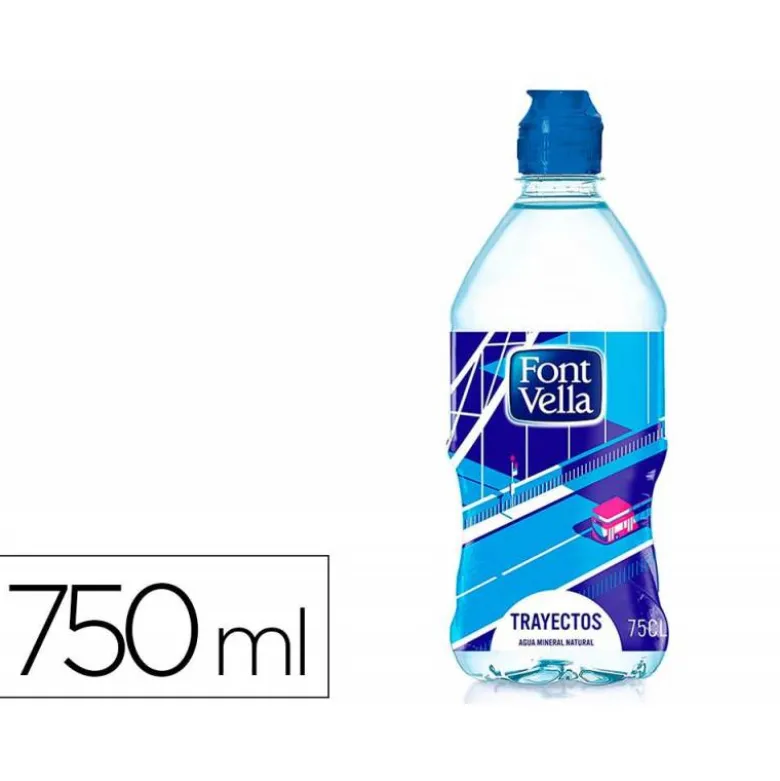 AGUA MINERAL NATURAL FONT VELLA BOTELLA DE 75 CL