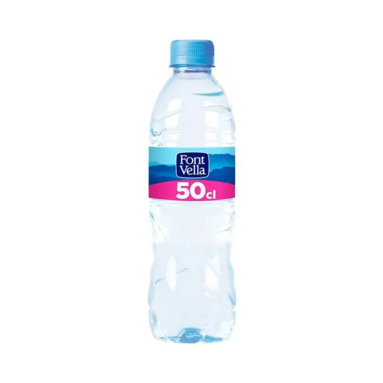 Agua mineral natural Font Vella botella de 500 ml