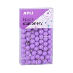 AGUJA SEÑALIZADORA APLI REDONDA NORDIK 9 X 20 MM COLOR PASTEL SURTIDOS CAJA DE 100 UNIDADES
