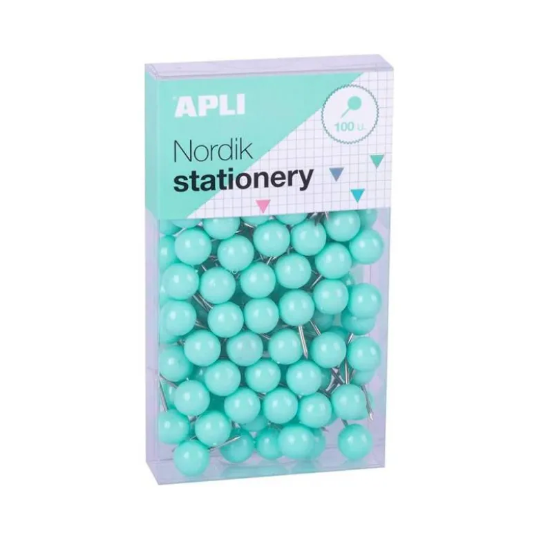 AGUJA SEÑALIZADORA APLI REDONDA NORDIK 9 X 20 MM COLOR PASTEL SURTIDOS CAJA DE 100 UNIDADES