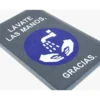 ALFOMBRA PARA SUELO DE PASO NOVUS LAVATE LAS MANOS GRACIAS FONDO GRIS 90X60 CM