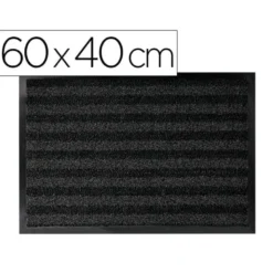 ALFOMBRA PARA SUELO Q-CONNECT PREMIUM PARA INTERIORES ANTIDESLIZANTE FIBRA POLIPROPILENO Y FIELTRO GRIS 60X40 CM