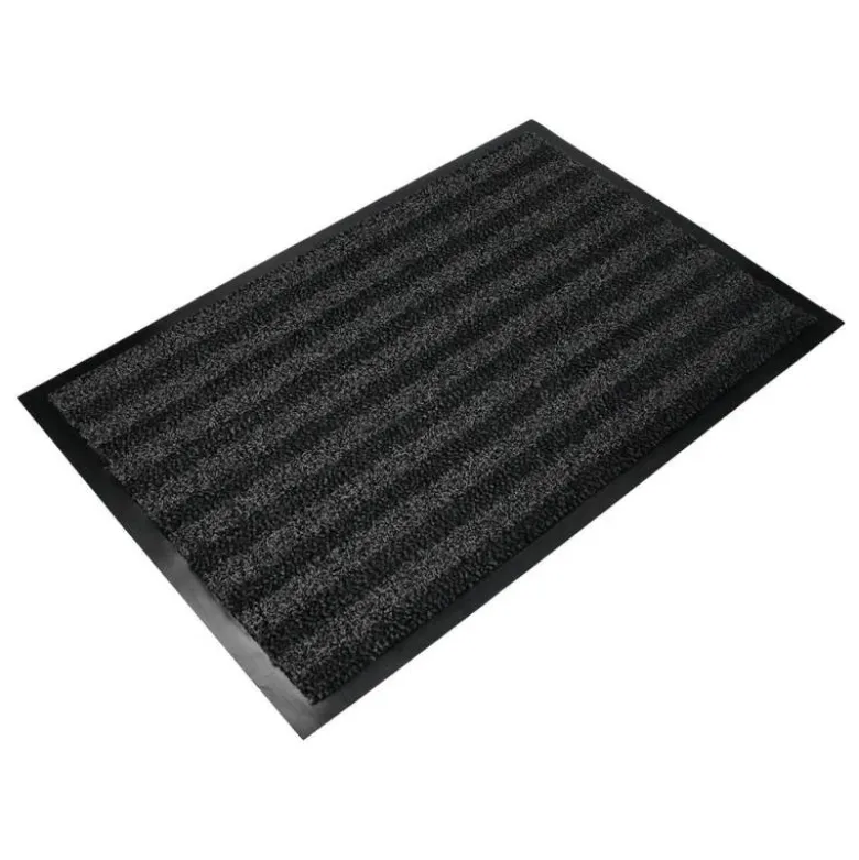 ALFOMBRA PARA SUELO Q-CONNECT PREMIUM PARA INTERIORES ANTIDESLIZANTE FIBRA POLIPROPILENO Y FIELTRO GRIS 60X40 CM