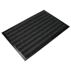 ALFOMBRA PARA SUELO Q-CONNECT PREMIUM PARA INTERIORES ANTIDESLIZANTE FIBRA POLIPROPILENO Y FIELTRO GRIS 90X60 CM