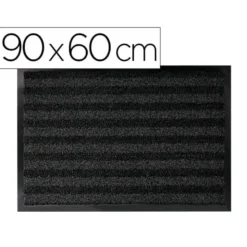 ALFOMBRA PARA SUELO Q-CONNECT PREMIUM PARA INTERIORES ANTIDESLIZANTE FIBRA POLIPROPILENO Y FIELTRO GRIS 90X60 CM