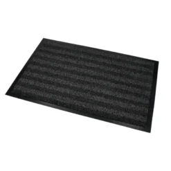 ALFOMBRA PARA SUELO Q-CONNECT PREMIUM PARA INTERIORES ANTIDESLIZANTE FIBRA POLIPROPILENO Y FIELTRO GRIS 90X60 CM
